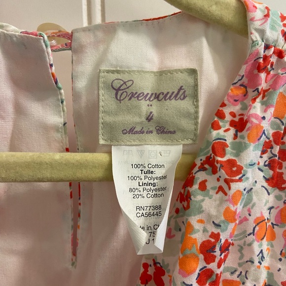 J.Crew Crewcuts Floral Keyhole Fit and Flare Tulle Sleeveless Holiday Dress Sz 4 - Picture 5 of 5